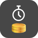 stopwatch icon on coins